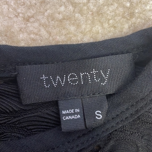 Twenty Black Short Sleeve Midi Dress Sz Sm - Picture 4 of 4